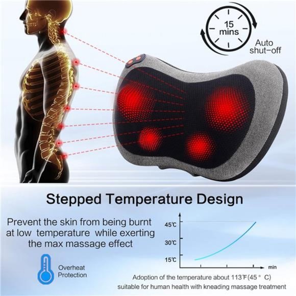 Deep Tissue Kneading Electric Massage Pillow - Picture 4 of 8